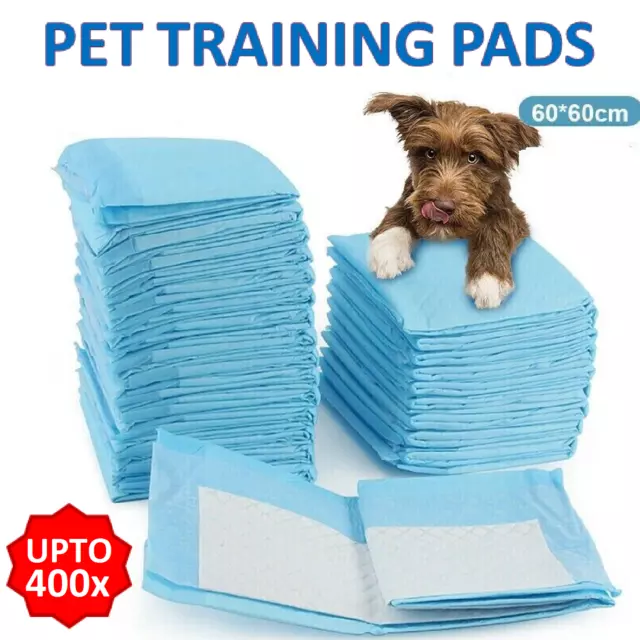 60 x 60cm Indoor Toilet Puppy Pet Dog Cat Training Pee Potty Pads 200/400PCS  AU