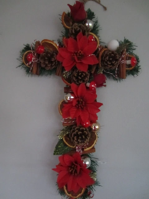 Christmas Grave Cross Hand Made 18 inch NEW loved one at Christmas time
