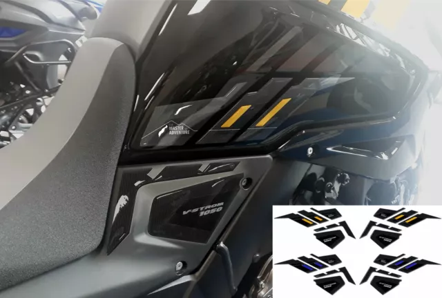 2 adesivi gel protezioni laterali serbatoio moto compatibili Suzuki V-Strom 1050