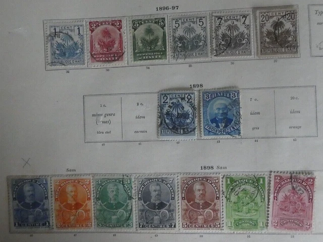 HAITI 1893/1898. timbres anciens à étudier. oblitérés