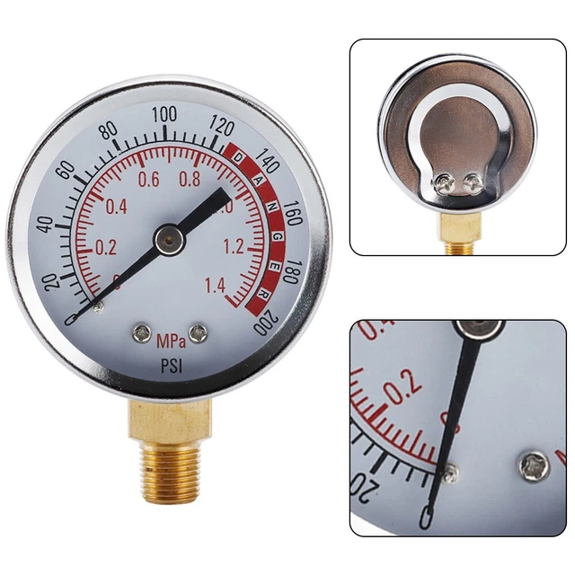 PREMIUM FOR POOL Sand Filter Pressure Gauge Accurate Reading and