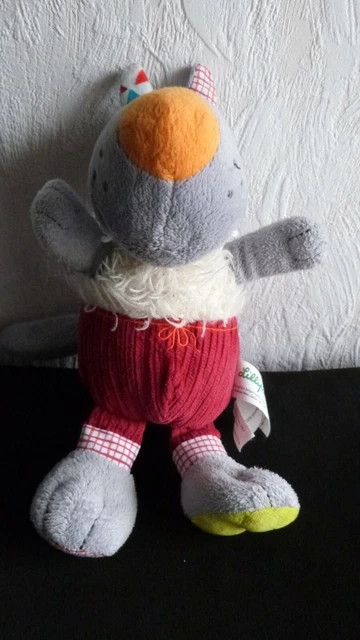doudou peluche caline   le loup  20cm  lilliputiens