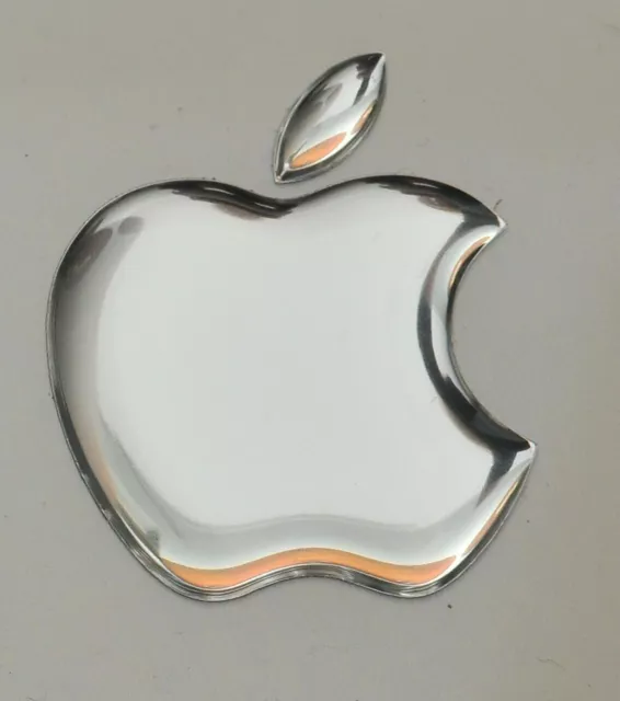 1 x Apple-Aufkleber 3D-gewölbtes Apple-Logo für MacBook