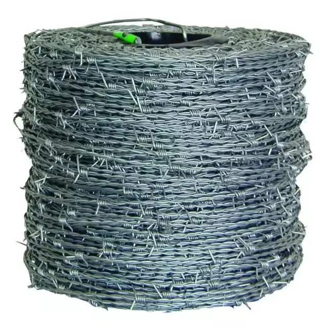 Durable 1,320 Ft. 15-1/2-Gauge 4-Poin High-Tensile Galvanized Steel Barbed Wire