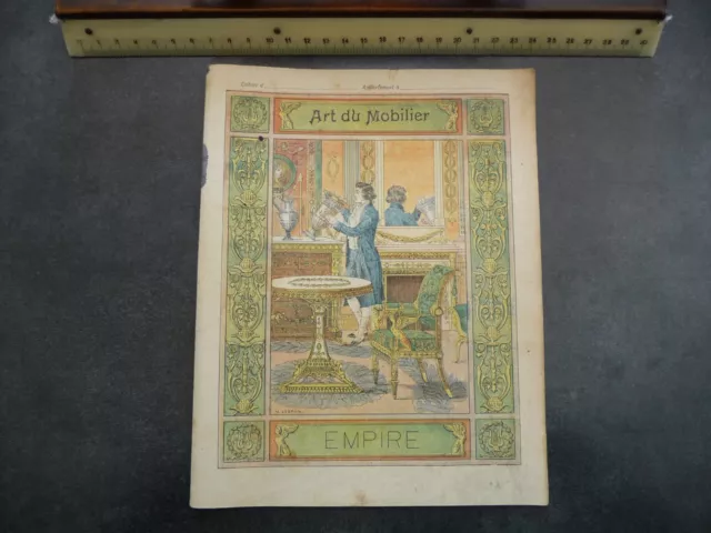 Ancien Protège-cahier Couverture "Art du Mobilier - EMPIRE"