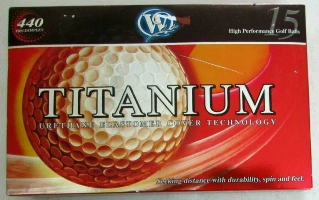 Boîte neuve 15 balles Golf High Performance Winfield Titanium Urethane Elastomer