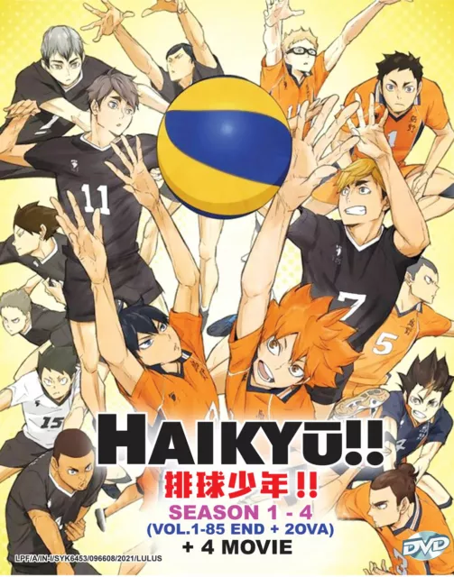 DVD Haikyu!! Season 1-4 Vol.1-85 End (English Dub) + 4 Movies + 5 OVA DHL  SHIP