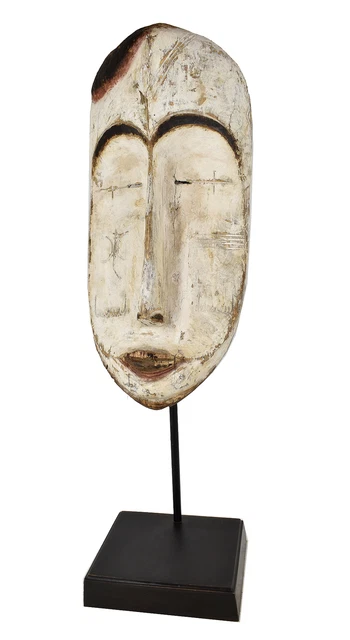 Fang Mask Ngil Society Gabon Custom Stand  African Art