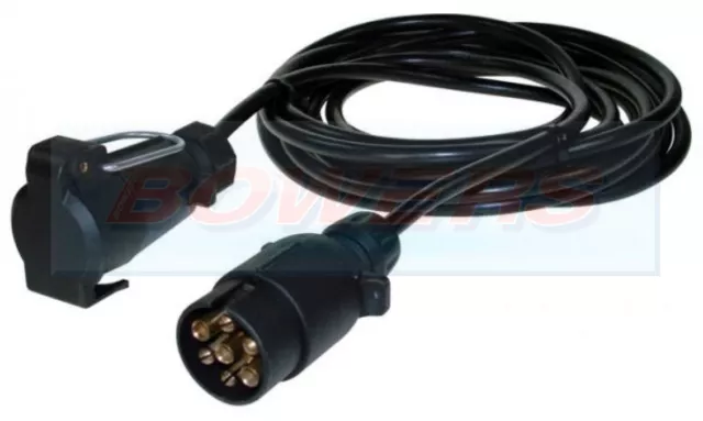 12N 7 Pin 3M 3 Meter Plug / Socket Trailer Towing Lighting Extension Cable Lead