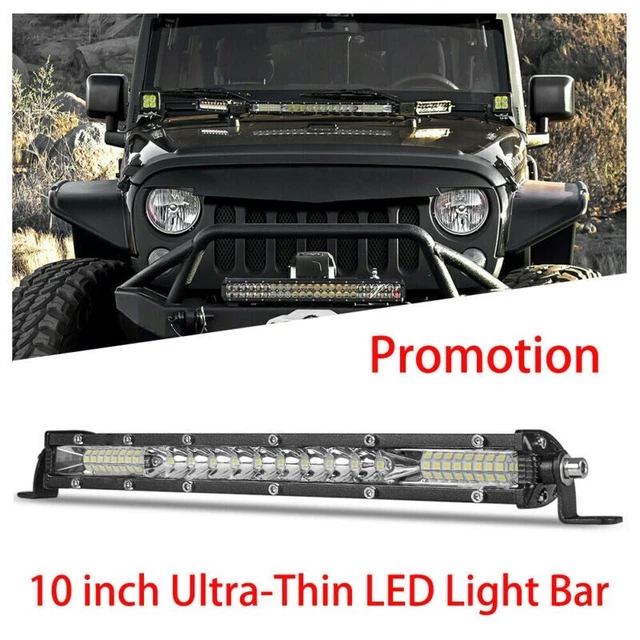 Ultra-Fin 25.4cm LED Léger Barre Projecteur Spot Ensemble Offroad SUV 6000K