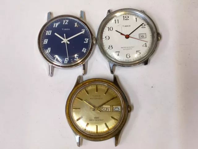 Timex 3 Pieza Lott Devanado & Automático Hombre No Trabajo, Propósito Relojes