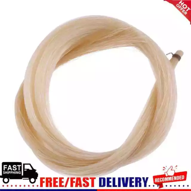 1 Hank Universal Yellow+White Stallion Horse Hair for Violin Bow