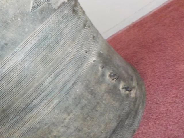 Antique Burmese Bronze Karen Frog Drum Vintage 5
