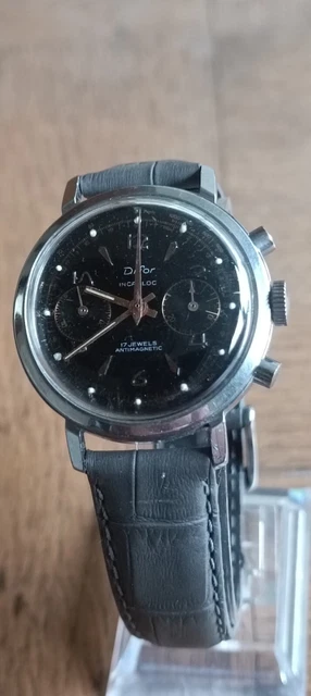 Chronographe Vintage Difor – Mouvement Suisse Landeron 248 En Acier – Occasion