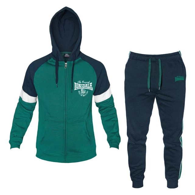 Tuta Uomo LONSDALE Cotone Felpato Zip e Cappuccio - 2 Modelli