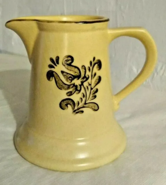 Pfaltzgraff Village Small Creamer Pitcher Brown Tan Vintage Pottery