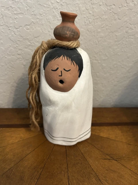 【現地購入】ネィティブアメリカン　ストーリーテラー人形　1990年代 NATIVE AMERICAN STORYTELLER Clay Doll 1991. 11 Children