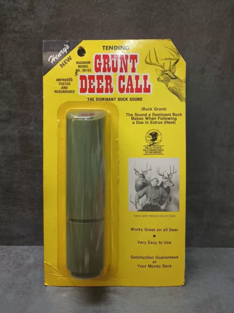 Vintage Henry's Game Calls, 00103 Magnum Deer Buck Grunt Call (NOS) Vintage Henry's Game Calls, 00103 Magnum Deer Buck Grunt Call (NOS)