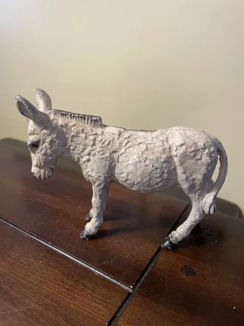 Cast Iron Donkey Bank Vintage