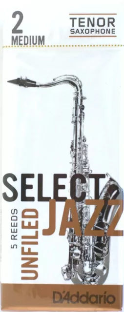 Boîte de 5 anches (Rico) D'Addario Select Jazz 2M Tenor Sax - 5 reeds box 2