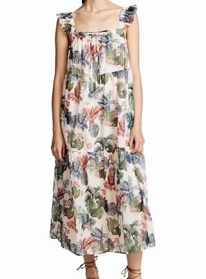 $395 NEW Paul & Joe SISTER Size 42 10 XL Valerie Dress Maxi Tank NWT Cat Floral