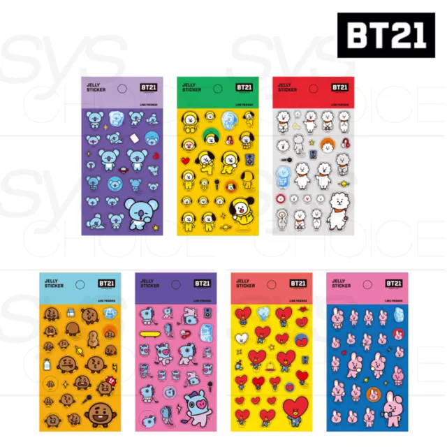 BTS BT21 Official Authentic Goods Jelly Sticker 7SET by Kumhong +Tracking #