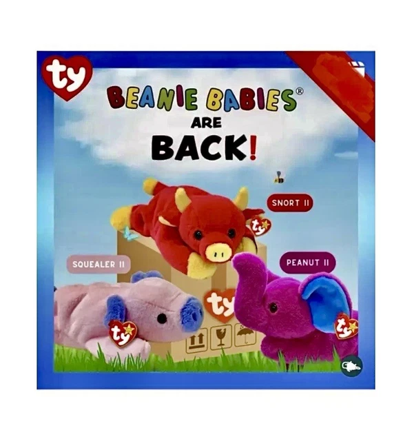 NEW TY BEANIE Babies 2023 30th Anniversary SNORT II, SQUEALER II And
