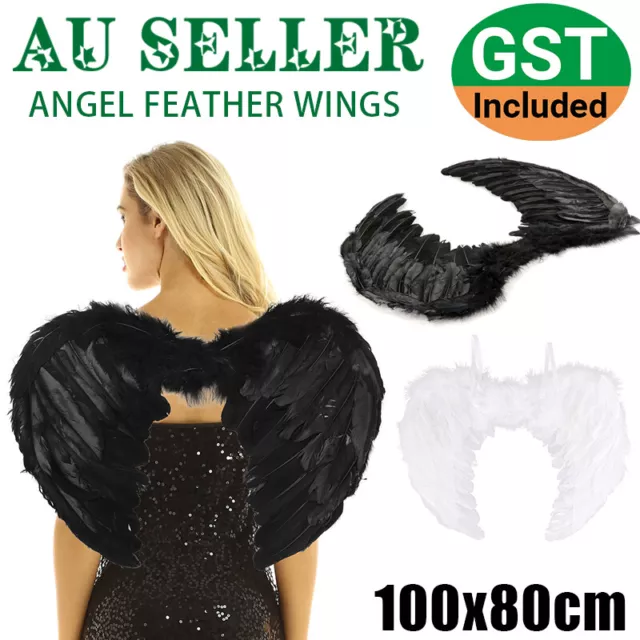 Feather Angel Wing Wings Fairy Swan Party Costume Fancy Dress Up Halloween