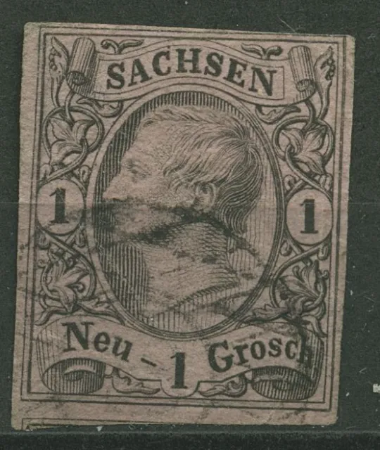 Sachsen 1855/56 König Johann I., 1 Ngr., 9 II a gestempelt