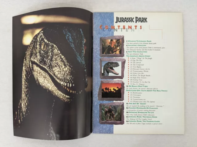 Jurassic Park Official UK Movie Souvenir Magazine 1992 Free Postage 3