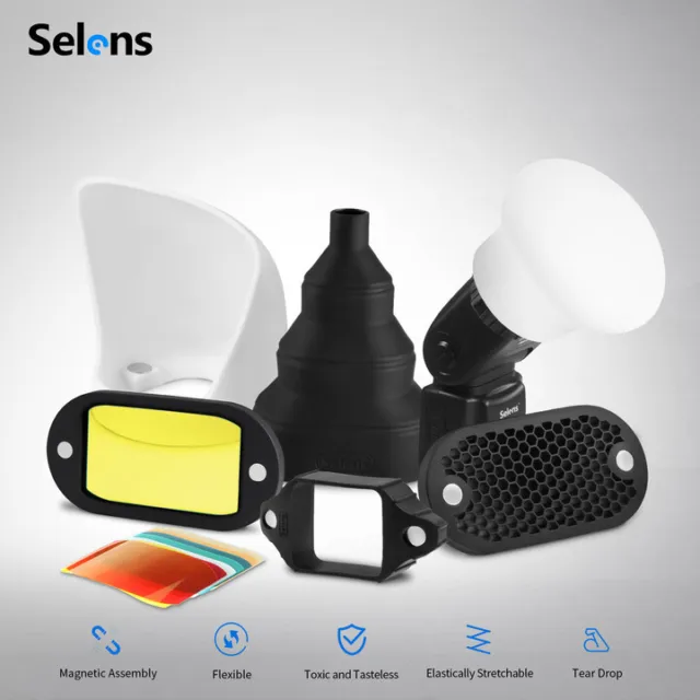 Selens Magnetic Flash Accessories Modifier Honeycomb Grid Gel Filter Universal