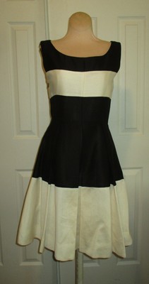 Kate Spade Look For A Silver Lining Black And White Summer Dress Size 0