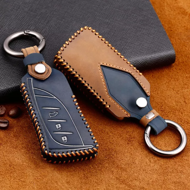 Case Cover Fob Holder For Lexus ES IS UX LS NX RX LC Remote Key leather keychain