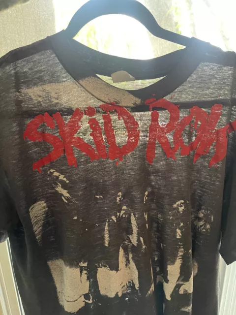 Vintage Thin Thrashed Destroyed Skid Row 80's T shirt xl