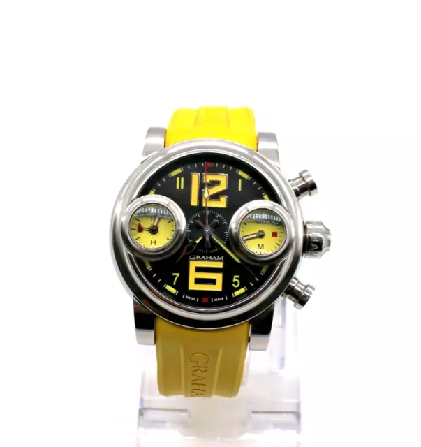 Graham Swordfish Big 12-6 in Steel on Yellow Rubber Strap with Black Dial Graham Swordfish Big 12-6 in Steel on Yellow Rubber Strap with Black Dial