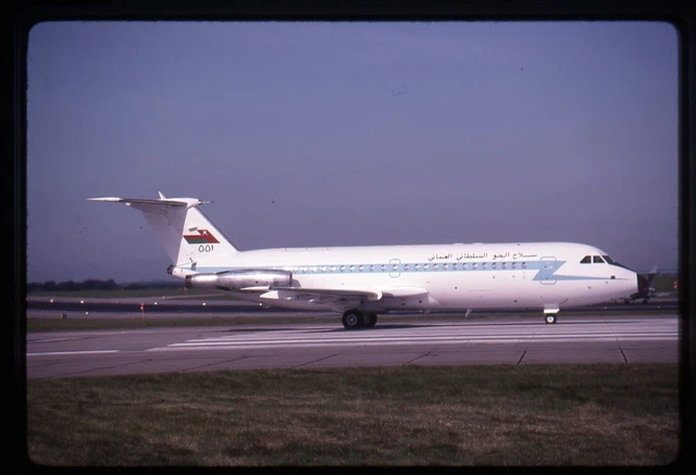 Kodachrome Slide 001 BAC 1-11-485GD Royal Air Force of Oman Boscombe Down 1992