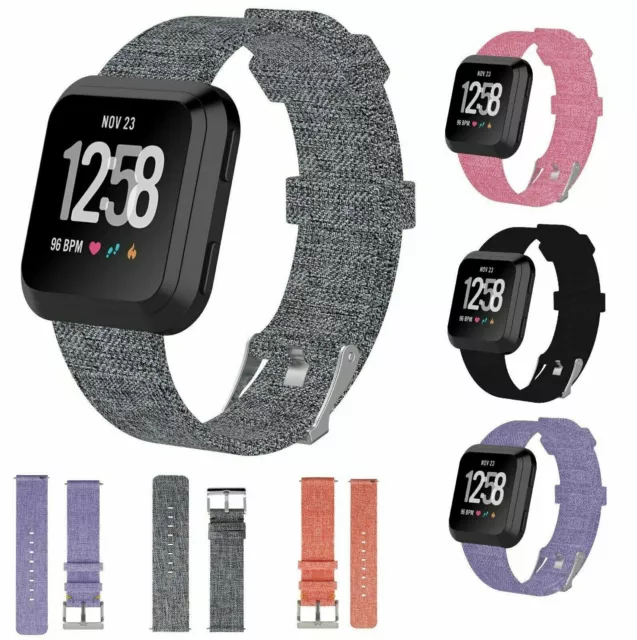 Ersatz-Nylon-Canvas-Armband für Fitbit-Versa/Versa 2-Gewebearmband