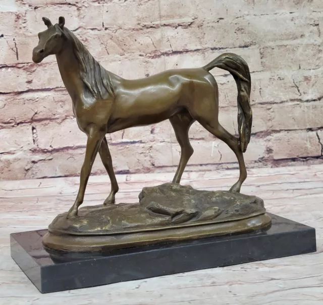 Hot Cast Bronze Show Horse Thoroughbred Equestrian Collector Sculpture Original