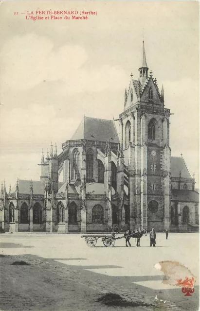 72  La Ferte Bernard  L'eglise Et Place Du Marche  22