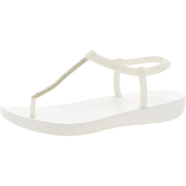 Fitflop Womens IQUSHION SPLASH Open Toe Flat Casual Ankle Strap Shoes BHFO 2876