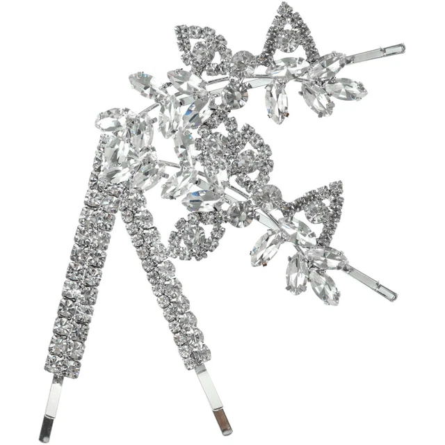 4 Pcs Haarschmuck Für Damen Haarnadel Aus Kristall Vintage Haarspangen Hochzeit