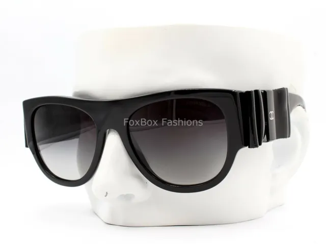 CHANEL 5276-Q 501/S6 Sunglasses Polished Black w/ Leather Bow Display  £106.45 - PicClick UK