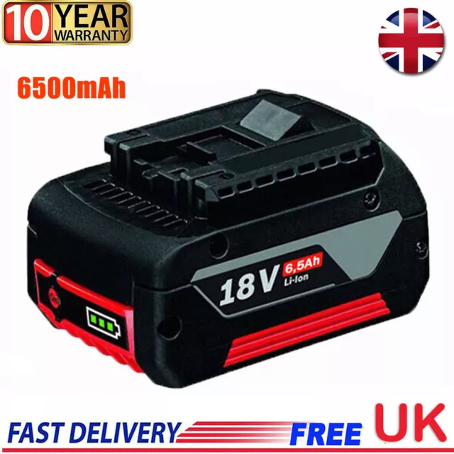 18V 6.5 Ah  Battery For Bosch BAT609 BAT610 BAT618 17618 25618-01 GSB GSR