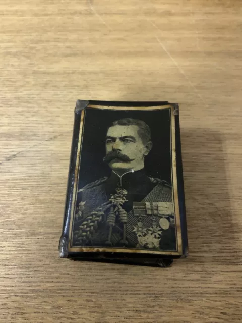 RARE WW1 Matchbox Cover Mourning Lord Kitchener - Free Tracked Postage