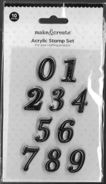Make and Create 0-9 Stamp Set.  Stamping Cardmaking Scrapbooking Crafts