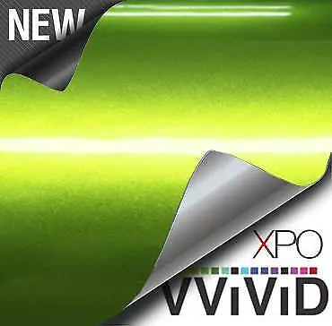 VVivid Xpo Liquid Metal Viper Lime Green Vinyl Car Wrap Film | V235