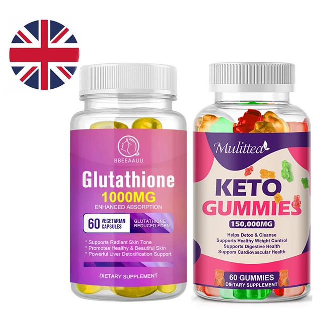 Cápsulas blanqueadoras de grasa Keto Gommies pérdida de peso antienvejecimiento glutatión