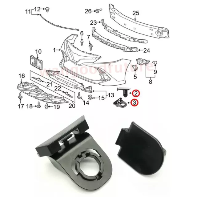 5Pair Front Bumper Fender Liner Fastener Clip For Toyota Corolla Camry 2018-2022