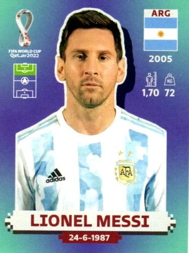 PANINI FIFA WORLD CUP 2022 QATAR WM Sticker Arg20 MESSI  Argentinien