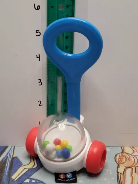 Fisher Price Mini 5.5" Corn Popper Classic Baby Rattle Toy 2014 Mattel Teether